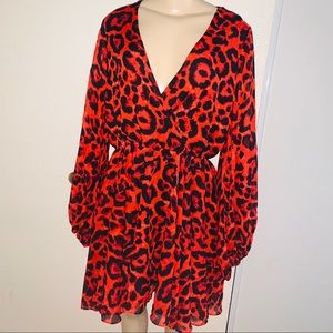 Red Leopard Dress